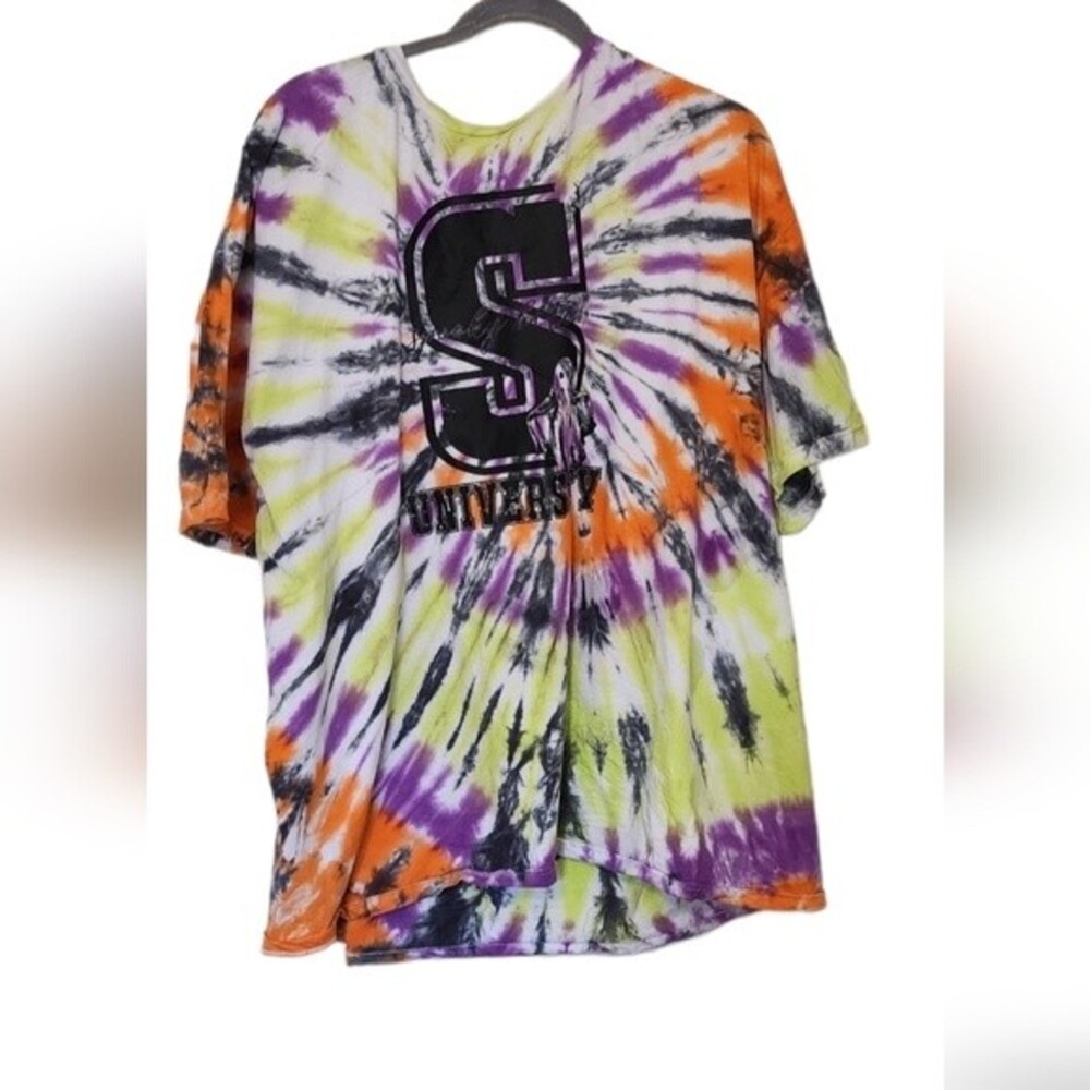 NWOT Spooky Witch University Ice Tye Dye Graphic Gildan Softstyle T-Shirt 3XL